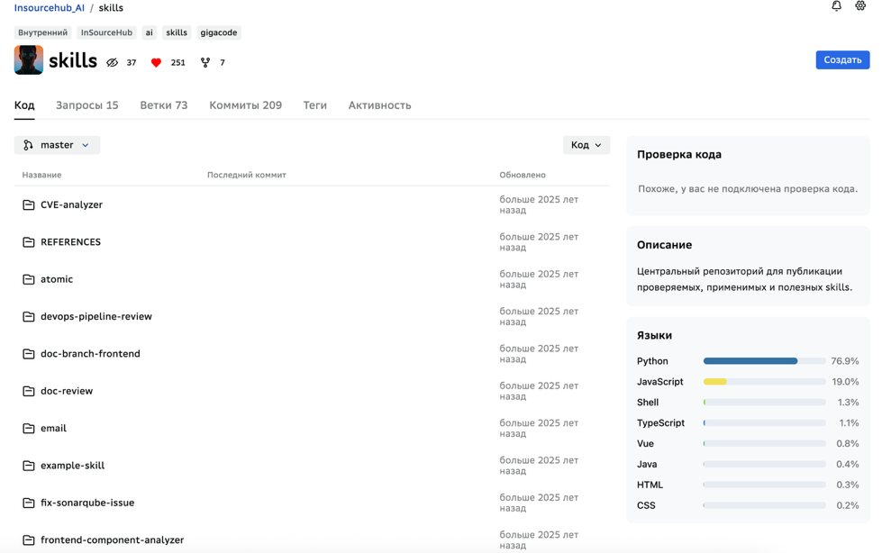 Каталог скиллов InsourceHub